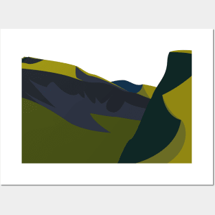 Minimalist Welsh Valley Posters and Art